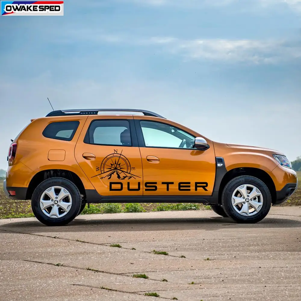 Для Dacia Renault Duster компас горный графика тела стикер двери автомобиля боковой Декор виниловая наклейка внедорожные Стильные наклейки