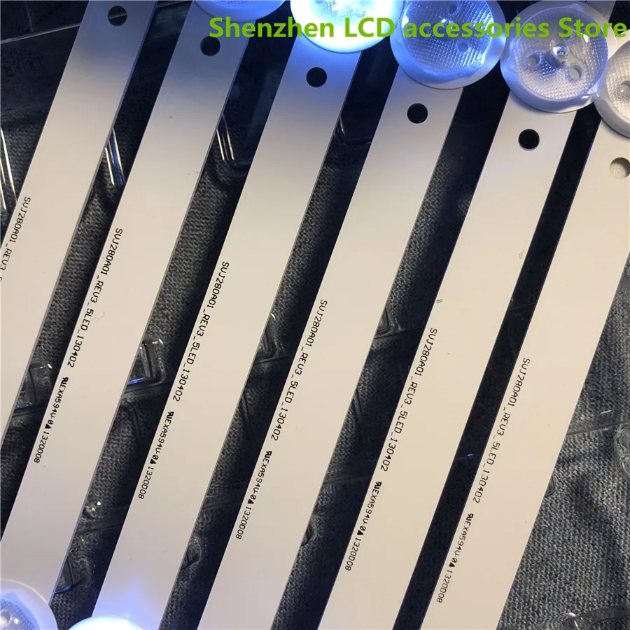 3 шт./лот 530 мм светодиодный Подсветка полосы для Proline Bravis 28C2000B 28 дюймов ТВ L2830HD SVJ280A01 REV3 5 светодиодный 130402 M280X13