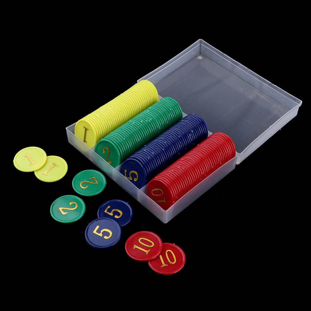 Board Game Gambling Chips for Poker Mahjong Werewolf Word Plate Gaming Accessory -160 Pieces