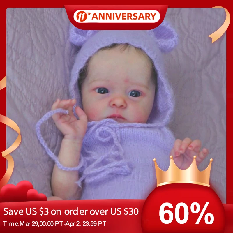 Miaio Reborn Baby Doll kit 18 Inches Lifelike Newborn Baby Tink Vinyl