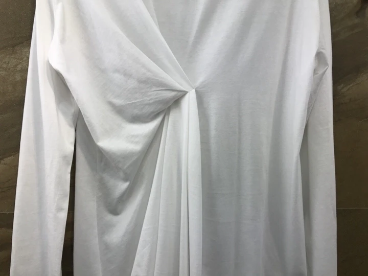 early autumn new women's round neck collar knot knot decoration pure color long sleeved T-shirt shirt 922