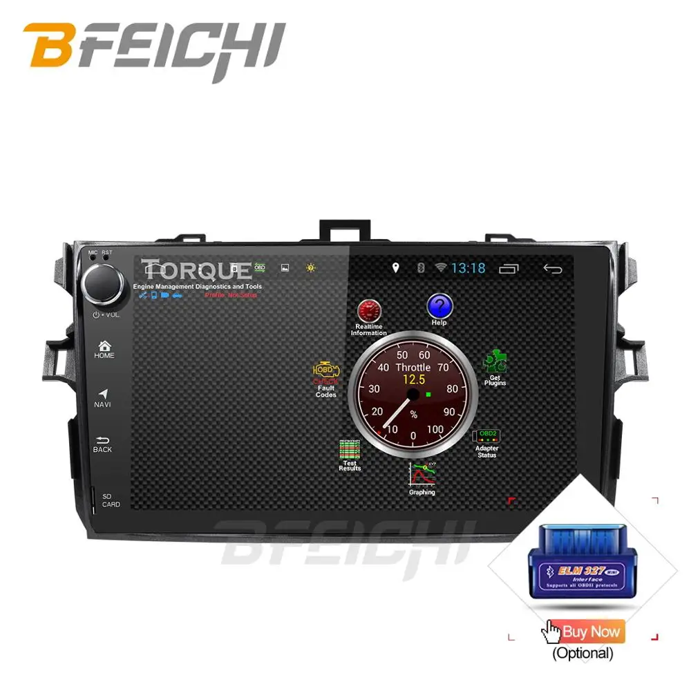 Discount Android 9.0 PX30 car dvd player for Toyota Corolla  9 inch 1024*600 screen car radio stereo gps navigation video player 5