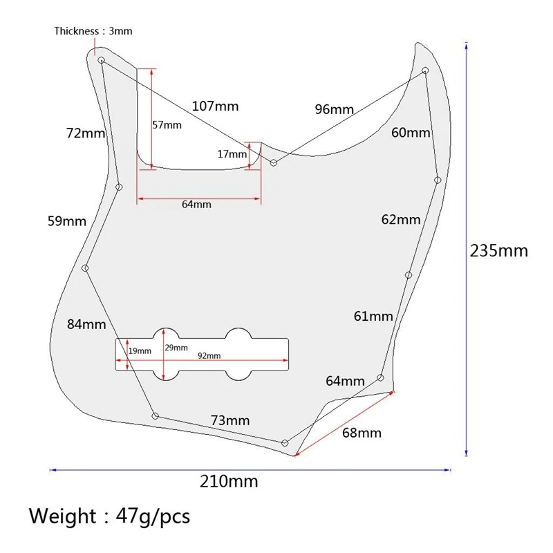 Замена гитары Pickguard для Gq 320 Jb щит волнистое дерево, аксессуары для музыкальных инструментов