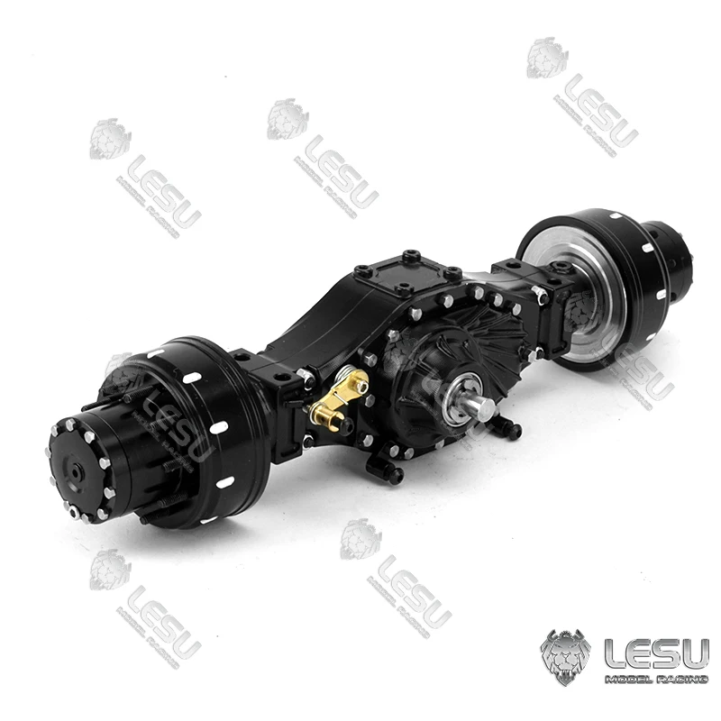 Металлический дифференциал LESU редуктор колеса задняя ось 1/14 TAMIYA RC грузовик