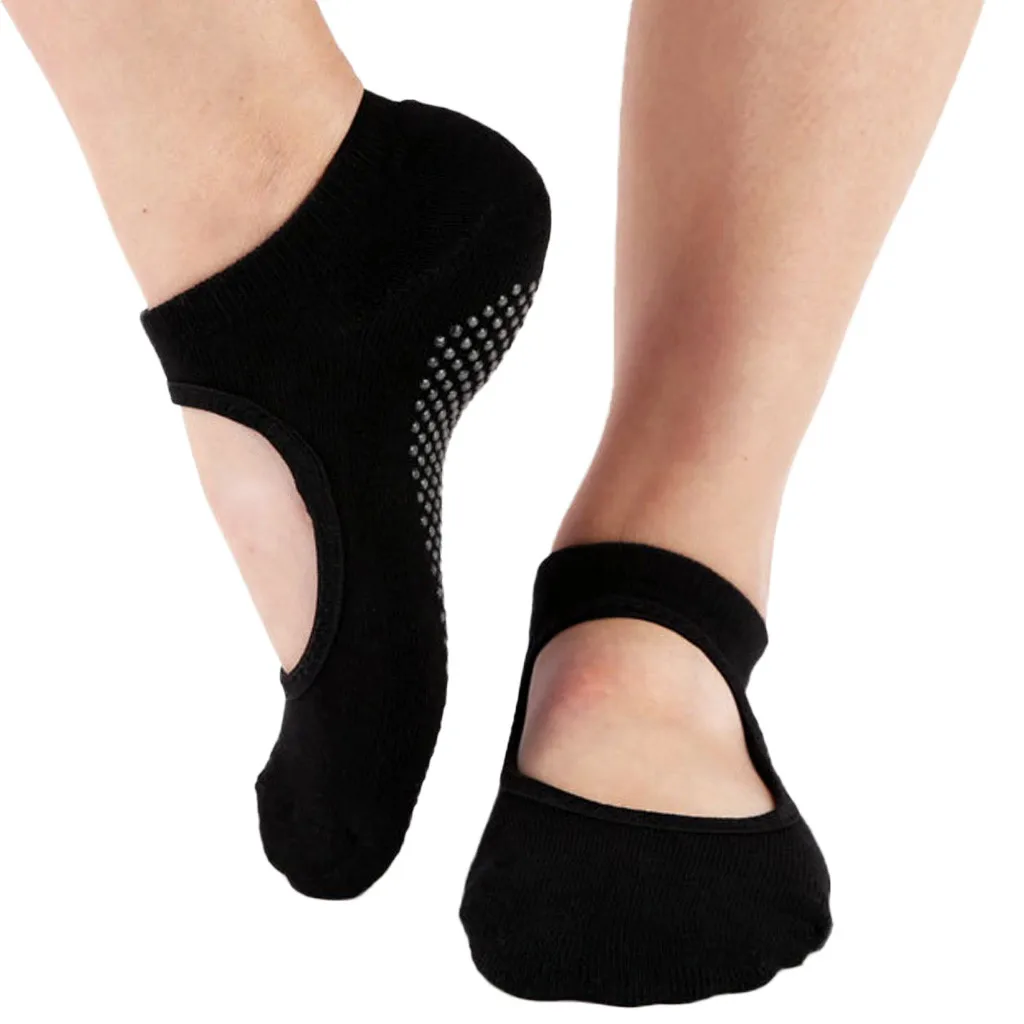 JAYCOSIN носки для женщин, силиконовые Нескользящие носки в горошек с захватами, носки для Барре для пилатеса, спортивные танцевальные Тапочки, балетные