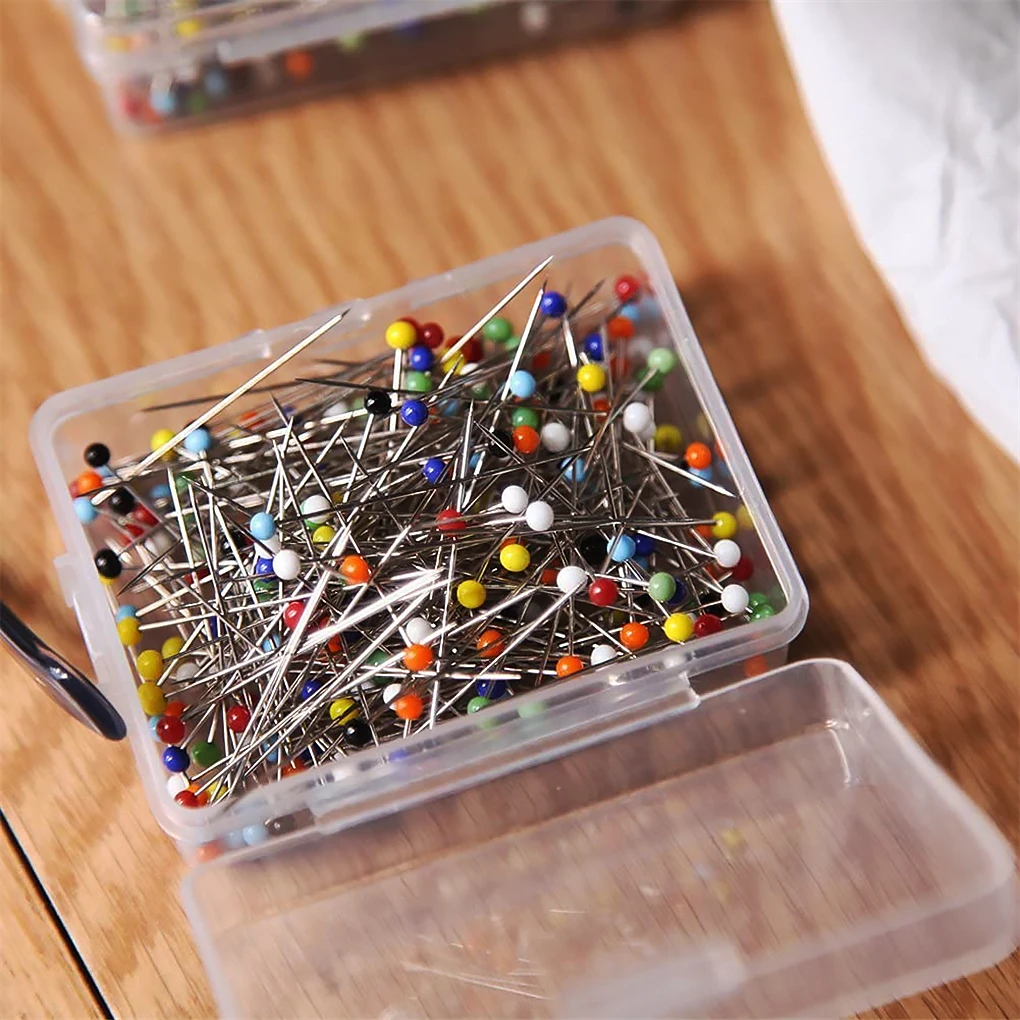 Sewing-Crafts-Pins Glass-Ball-Head-Pins Quilting-Needles DIY Straight 250pcs Mixed-Colors