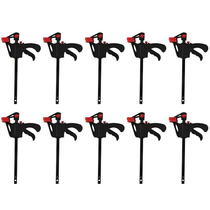 

4 Inch Quick Ratchet Release Speed Squeeze Wood Working Work Bar F Clamp Clip Kit Spreader Gadget Tools DIY Hand Tool