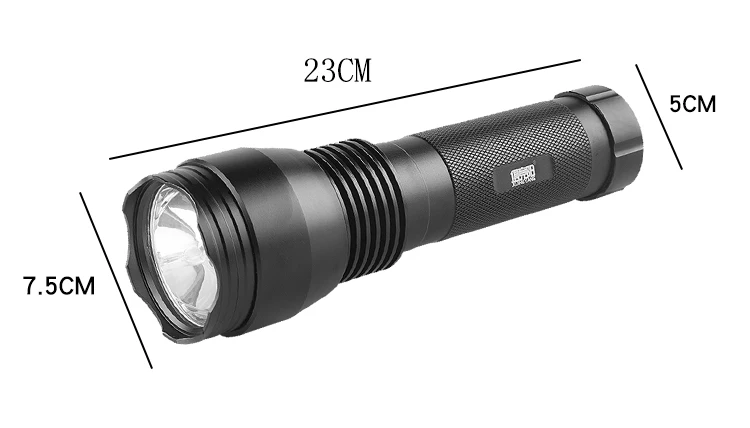 High power 24W Xenon flashlight outdoor camping adventure waterproof super bright torch portable rechargeable LED flashlight