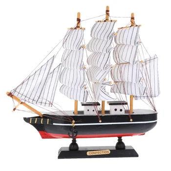 

Wooden Mini Sailing Boat Mini Ship Model Home Ornament Decor Sailing Ship Model