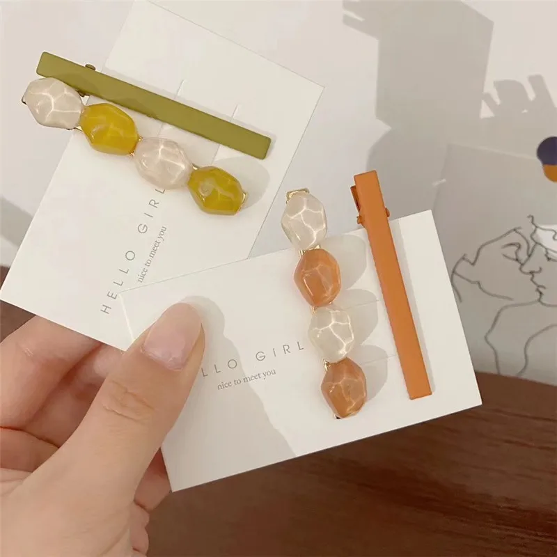 Корейские Новые авокадо зеленые геометрические неправильной формы акриловые