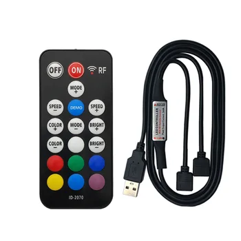 

Led Strip Volt RGB USB RF Remote Controller 5V 12V 24V USB LED Strip light 18 Key Remote Wireless Controller With 4Pin