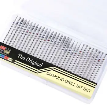 

30pcs Professional Diamond Nail Drill Bit Set Milling Cutter Electric Rotary Manicure Machine Accessoires Nail Files Nail Tools
