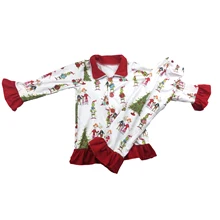 Любимый милый девочка Grinchmas пижамы "деревья",, костюмы братьев и сестер зимний комплект