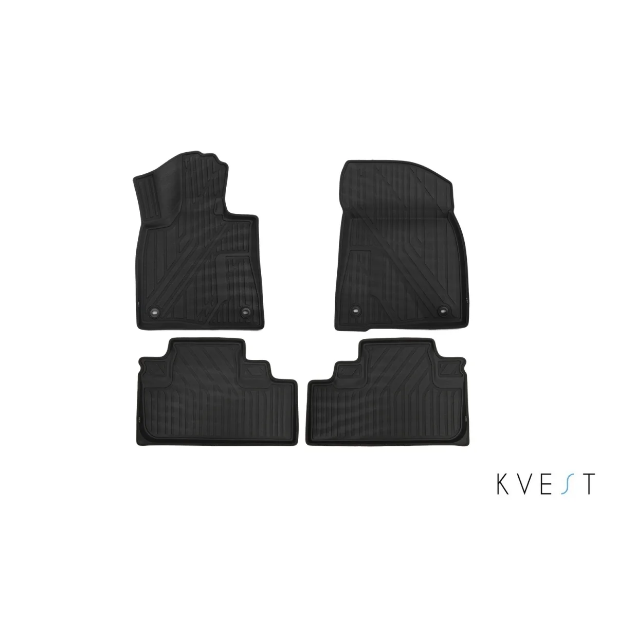 Коврики kvest 3d в салон lexus rx,->, 4 шт.(полистар, серый, серый)(лексус