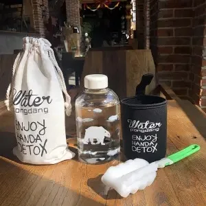 Whale Cup 600ML Frosted Glass Mup Leak-Proof Fashion Mineral Water Bottles  Drinkware Camping Travel Easy to Carry Sport Bottle C4