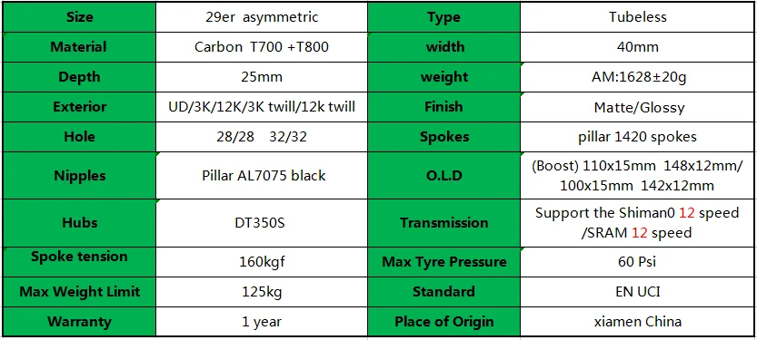 29er mtb дисковый тормоз с дисковыми тормозами Асимметричная 40x25mm AM бескамерная автомобильная шина Родас mtb 29 сертификация набор велосипедного колесного DT350S shiman0/XD 12 скорости колеса