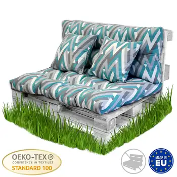 

Casahorra Pack pallet cushion fiber + cushion backing for padded pallets, cushion padding, include back cushion and seat,