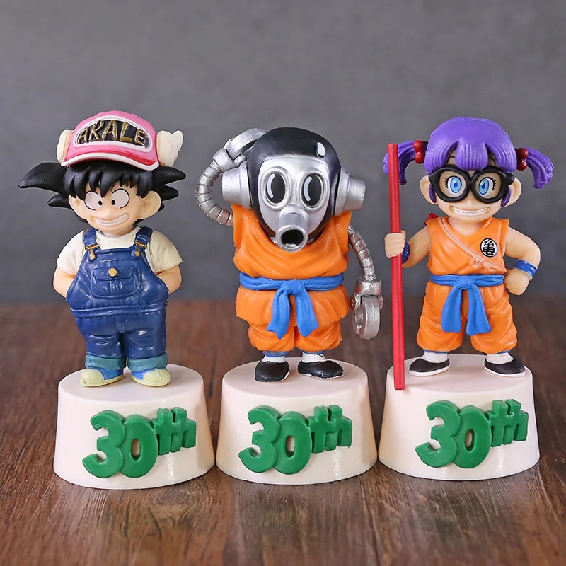 Dragon Ball 30th Ichiban kuji F Prize Arale Nori Toriyamaro обезьяна Кин ПВХ Фигурки игрушки 3 шт./компл
