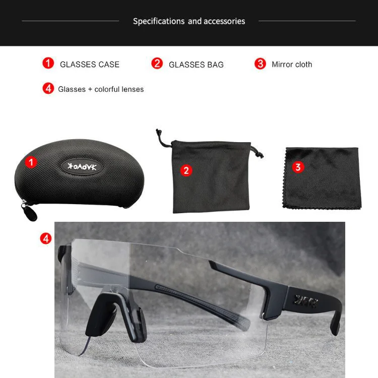 Cycling Eyewear Road Photochromic hiking golf Sport Goggles MTB Bike Riding Fishing Glasses Ciclismo Gafas New-Style Men Women
