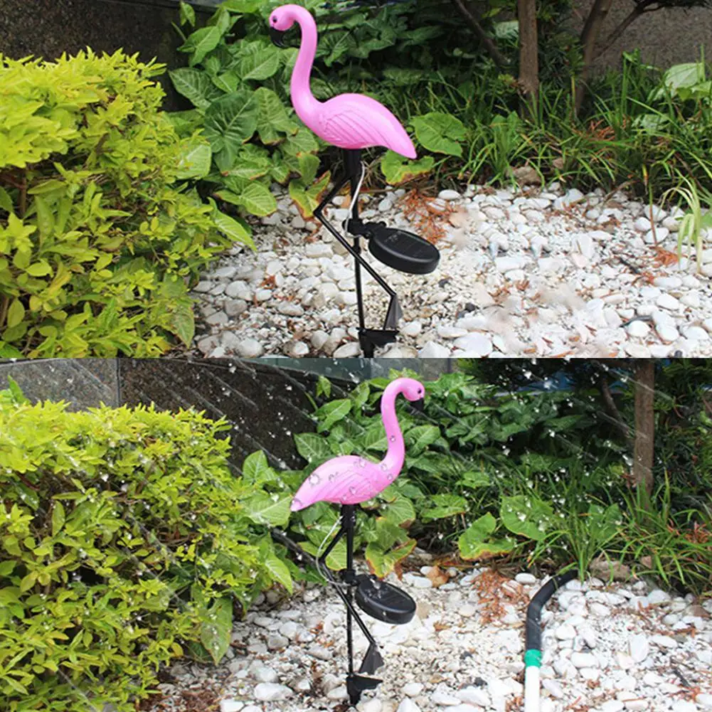 Солнечный водонепроницаемый Фламинго светодиодный светильник для лужайки, ландшафтный светильник, праздничный уличный садовый декоративный светодиодный светильник ing