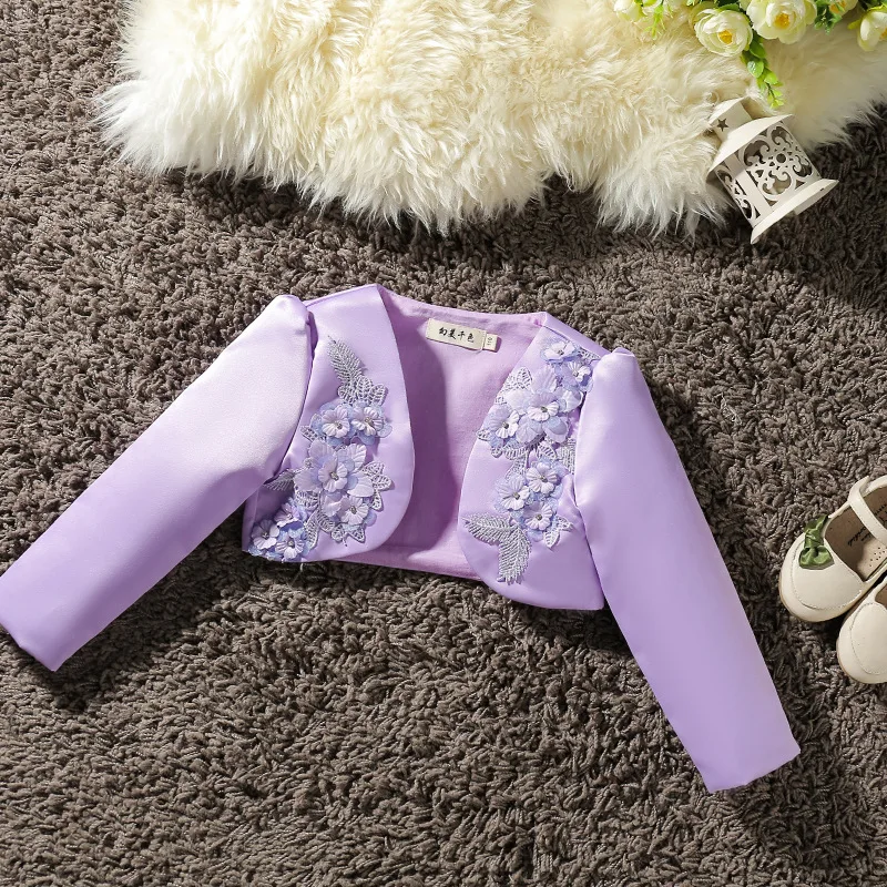 Baby Girl Clothing Embroidered Coat Princess Short Cape Infant
