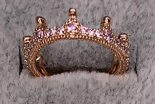 JZ094 925 пробы Серебряное классическое сердце Корона Бант Цветок сливы женские Гламурные ювелирные изделия кольцо из розового золота - Цвет основного камня: JZ094