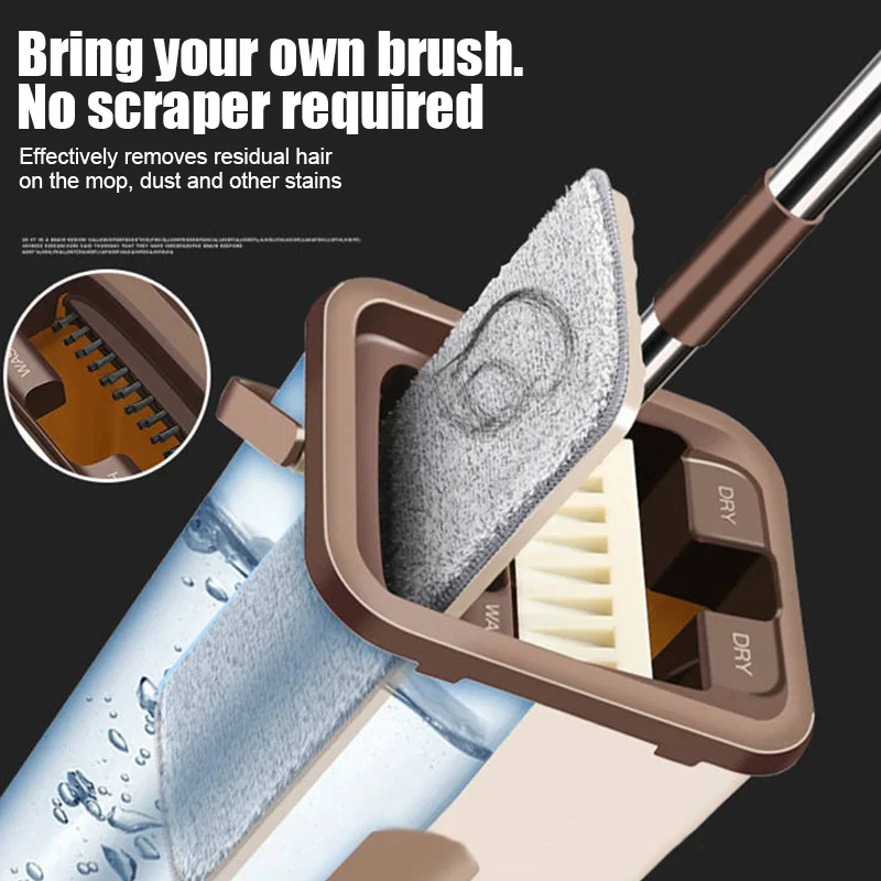  Dust Wizard Mop Cleaning Tool Kit 360 Degree Rotating Tile Marble Floor for Living Room Kitchen GQ9 - 4000423904961
