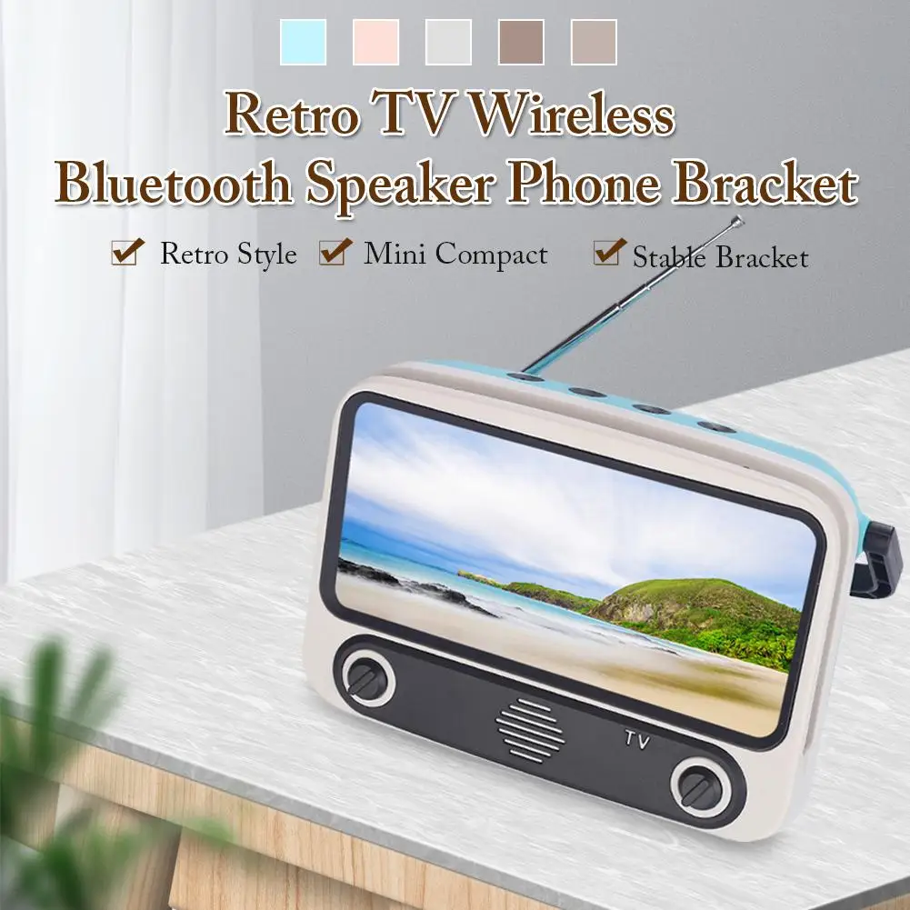 ТВ 300/600 Мини Ретро ТВ Bluetooth динамик портативный беспроводной динамик для телефона компьютера стерео музыка объемный открытый динамик s