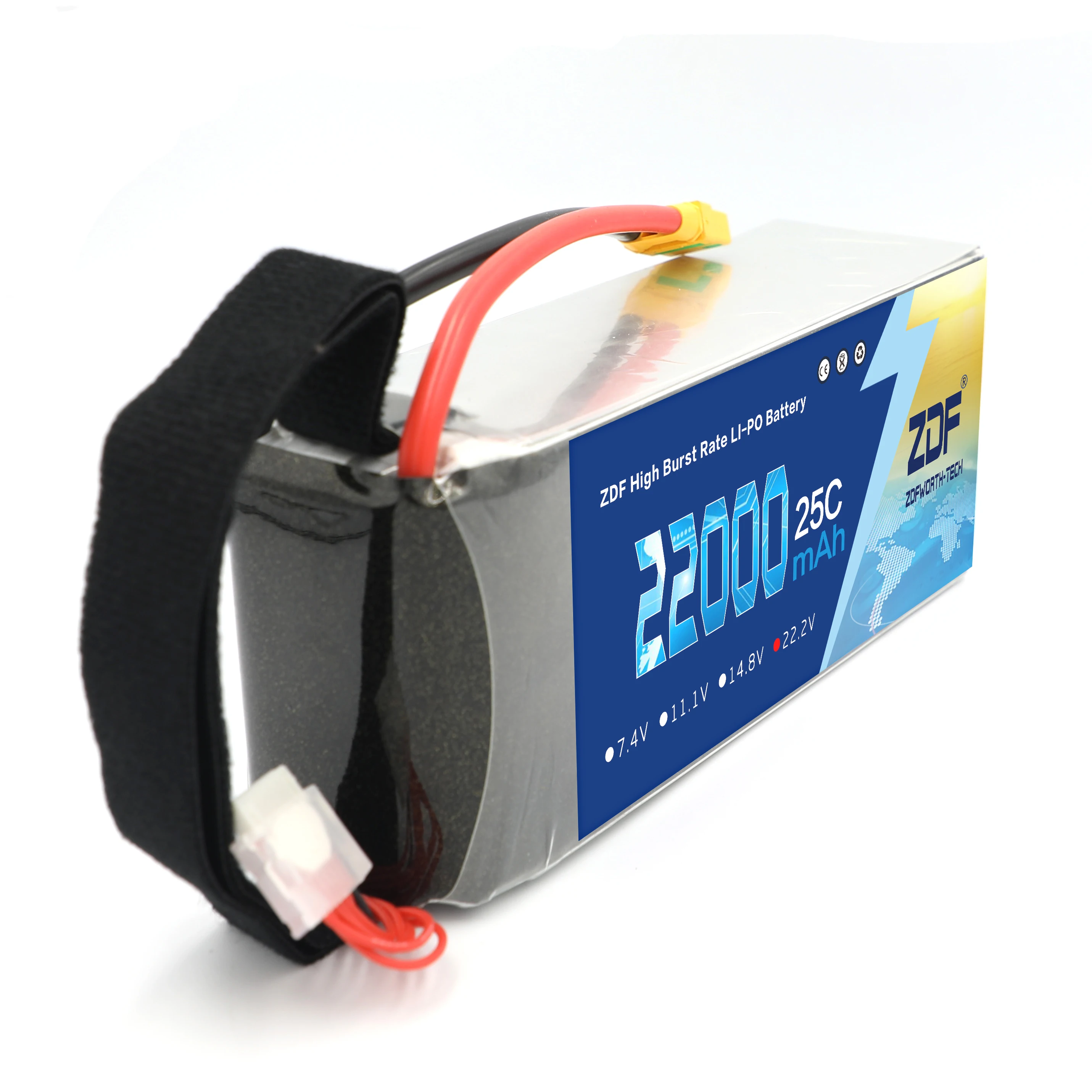 

Специальная литиевая батарея 6S 22,2 V 22000mAh25C для машина для защиты растений с/х самолетов, беспилотников