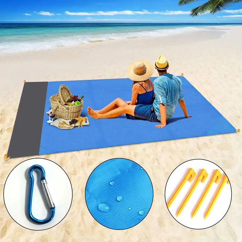 

Sand Free Beach Blanket,82''X79''Oversized Large Beach Mat Sand Proof Outdoor Picnic Blanket,Camping Mat Blanket Travel Hiking