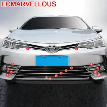 

Front Rear Bumper Grille Automobile Decorative Modified Car Styling Decoration Sticker Strip Protecter 17 18 FOR Toyota Corolla