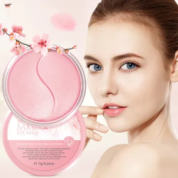 

Eye Mask Sakura Hyaluronic Brighten Acid Eye Mask Face Anti Wrinkle Gel Sleep Mask Eye Patches Collagen Moisturizing Eye Mask