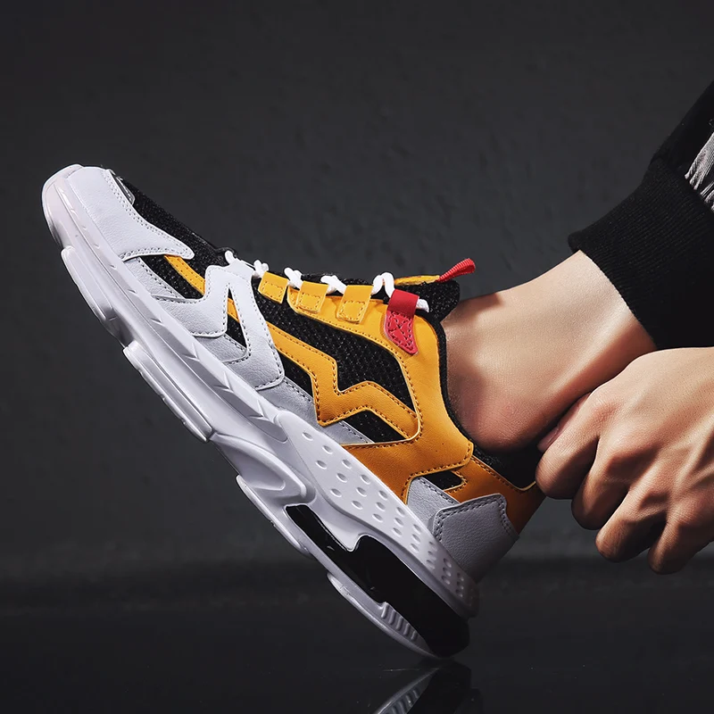 

Damyuan 2019 Hot Selling In Winter Man Sneakers Fashionable Comfortable Breathable Mesh Anti-skid Leisure Running Shoes Size 44