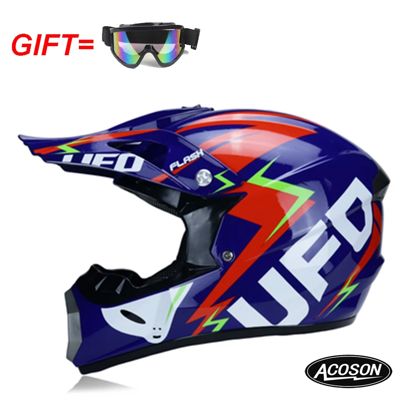 Motorcycle cross helmet for motorcycle helmet down MTB DH off road motorcycle cross racing helmet point with goggles - Цвет: 10