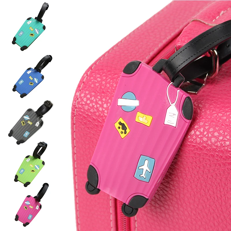 

Boarding Pass Suitcase Cute Cartoon Luggage Tag Design Id Identifier Convenient Label Tag Address Holder Travel Bags Accessories