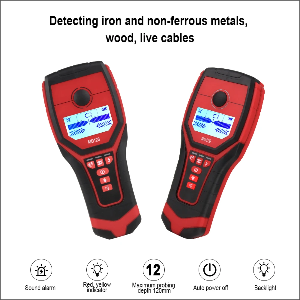 Beste Rz Multifunctionele Wand Detector Vinden Metalen Metalen Sensor Professionele Handheld Muur Tester Voor Plastic Pijp Elektrische Draad MD120