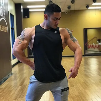 

2020 Summer Bodybuilding Tank Top Men Gyms-Clothing Stringer Fitness Gyms Shirt Brand Clothing Muscle Workout Cotton Tank Top