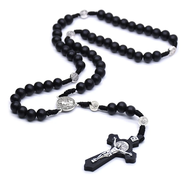 Necklace Catholic Rosary Necklace Religious Jesus Pendant Catholic Rosary Necklace Religious Ritual Accessories