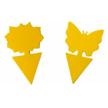 

50Pcs Dual-Sided Sticky Fly Trap Paper Yellow Fruit Flies Insect Glue Catcher