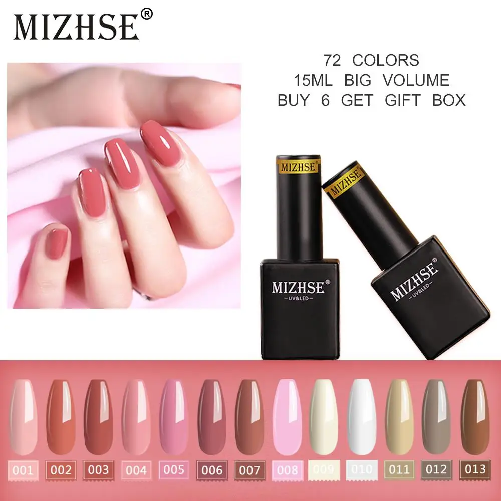 MIZHSE, 18 мл, Гель-лак, УФ-Гель-лак, набор для маникюра, Полупостоянный Гибридный лак для ногтей, искусство, замочить, Цветной Гель-лак для ногтей