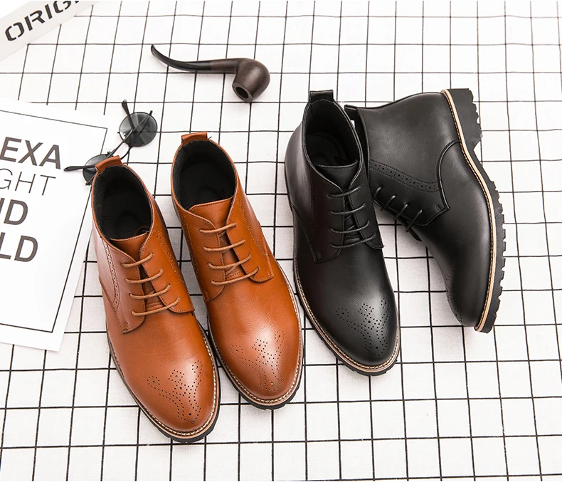 Мужские ботинки «Челси»; черные кожаные ботильоны; мужские ботинки «Челси» высокого качества; Мужская обувь; повседневные модные ковбойские ботинки коричневого цвета
