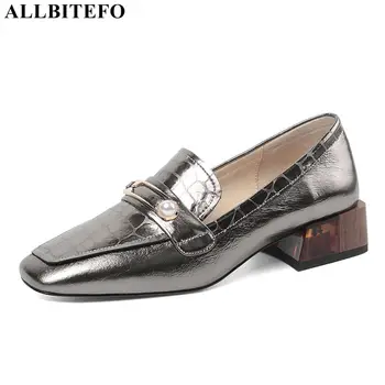 

ALLBITEFO fashion brand high heels women shoes high quality thick heel office ladies shoes women high heel shoes women heels