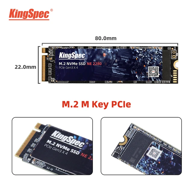 KingSpec M2 SSD NVMe 256GB 512GB 1TB 128GB M.2 2280 PCIe SSD Internal Solid State Drive for Laptop Desktop SSD Drive 3