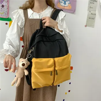 

Vintage Panelled Backpack Women Casual Travel Bagpack Girls Schoolbags for Teenage College School Backpacks Patchwork Mochila