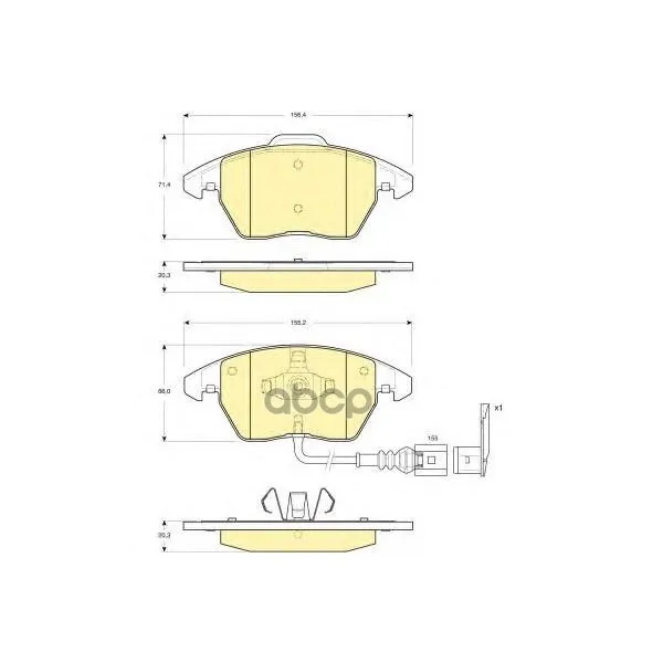 Колодки Тормозные Audi A3/Volkswagen G5/Passat 06/Touran 0306/Caddy 04 Пер. Girling 6115502 Girling арт. 6115502