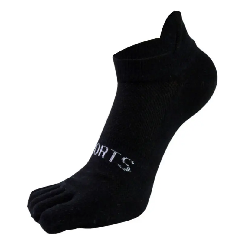 

2019 Men's Letter Print Sporty Socks 1 Pair Five Finger Toe Socks Cotton Comfort Athletic Feet Wear Breathable Socks