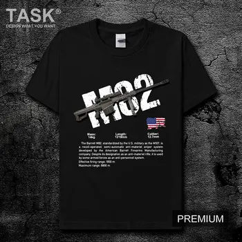 

American Guns M82 Sniper Rifle Weapon Printed T-Shirt CSGO Arsenal Fans Summer Cotton Short Sleeve O-Neck Men's T Shirt New