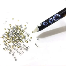 Pencil-Pen Nail-Art-Tools Dotting-Tool Crystal-Wax Gems Picker Rhinestones Make-Up 1pcs