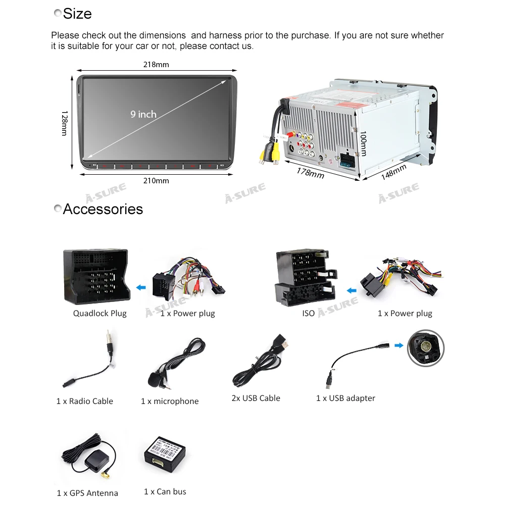 Clearance A-Sure 2 Din 9 Inch Car Auto Radio GPS For Volkswagen VW Tiguan Polo Golf 5 6 Passat b6 Caddy Transporter T5 Touran skoda 22 Clearance A-Sure 2 Din 9 Inch Car Auto Radio GPS For Volkswagen VW Tiguan Polo Golf 5 6 Passat b6 Caddy Transporter T5 Touran skoda 22