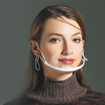 

Dropship 2020 1Pc Transparent Health Mask Plastic Clear Mask Prevent Spittle Anti-fog Transparent Lens Dental Tatoo Accessory
